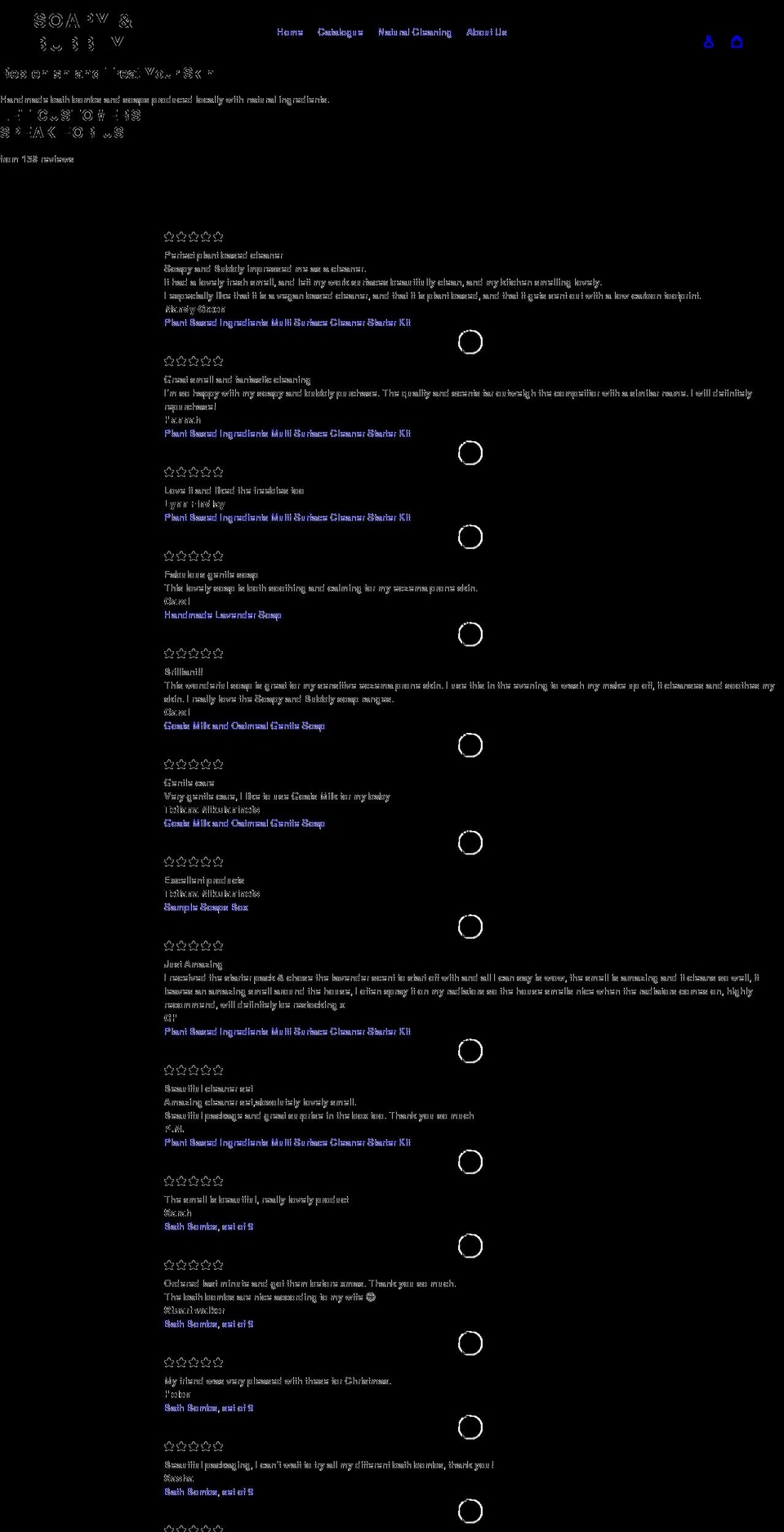 soapyandbubbly.co.uk shopify website screenshot