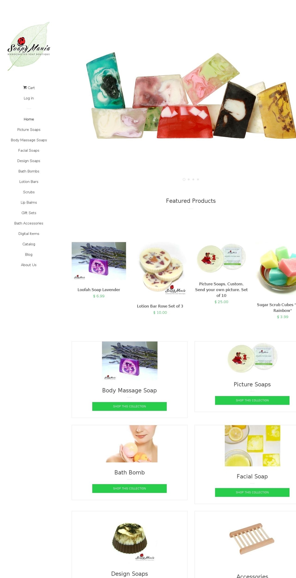 soapymania.com shopify website screenshot