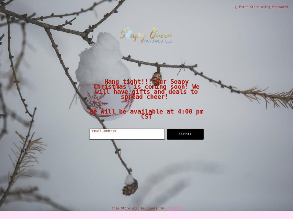 soapyqueennaturals.com — Shopify storefront screenshot