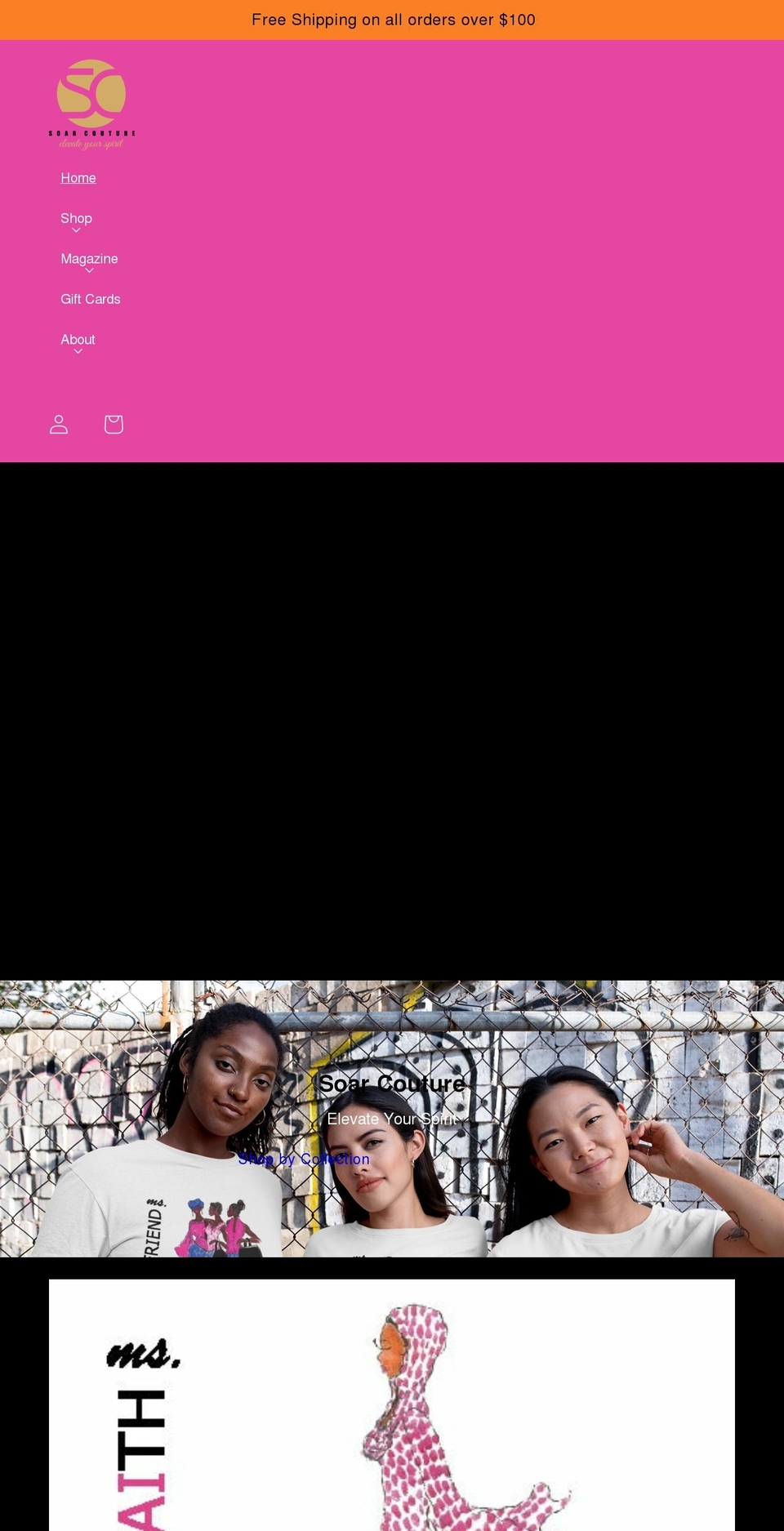 soarcouture.shop shopify website screenshot