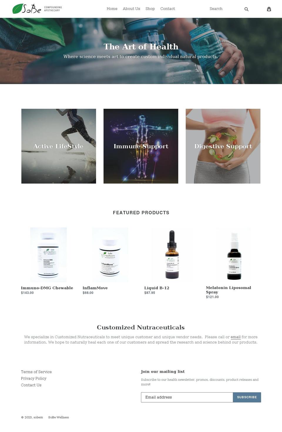 sobe-wellness.com — Shopify storefront screenshot