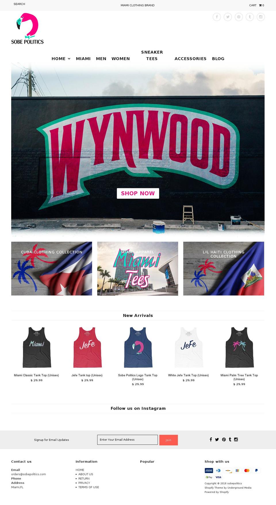 sobepolitics.com — Shopify storefront screenshot