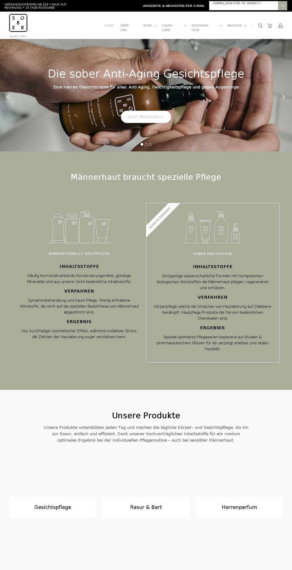 sober-bln.com — Shopify storefront screenshot