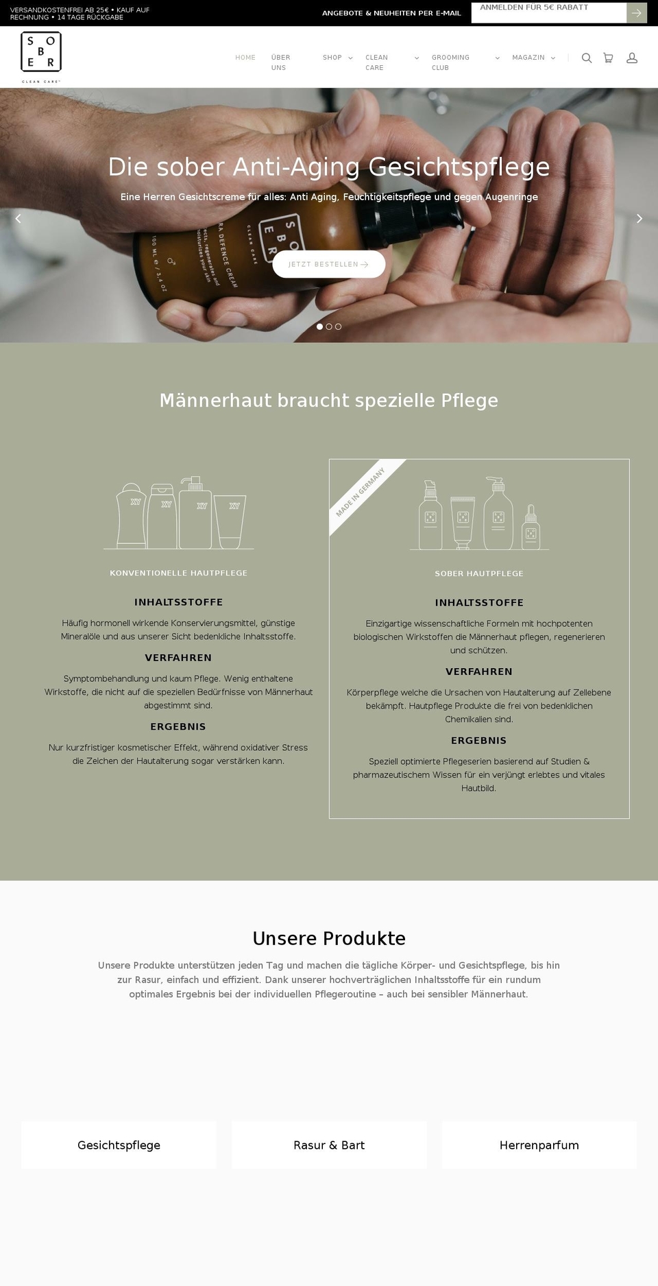 soberbln.com — Shopify storefront screenshot