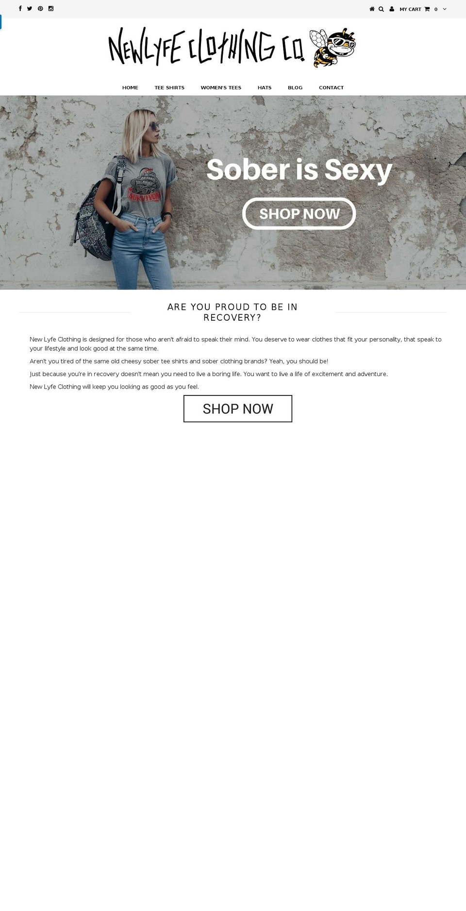 sobernationclothing.com — Shopify storefront screenshot
