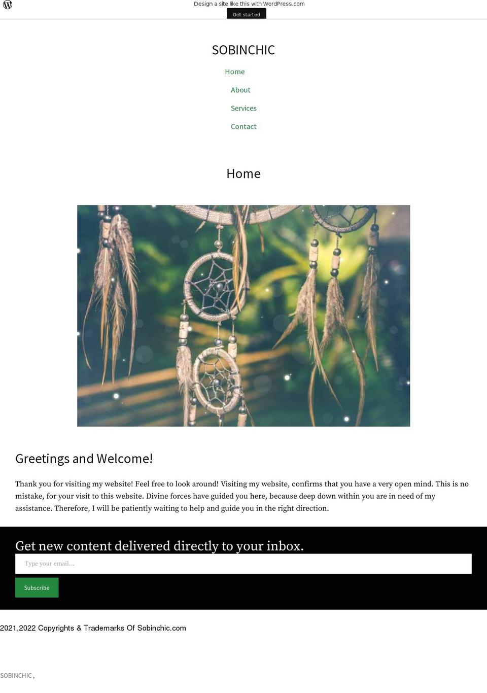 sobinchic.com — Shopify storefront screenshot