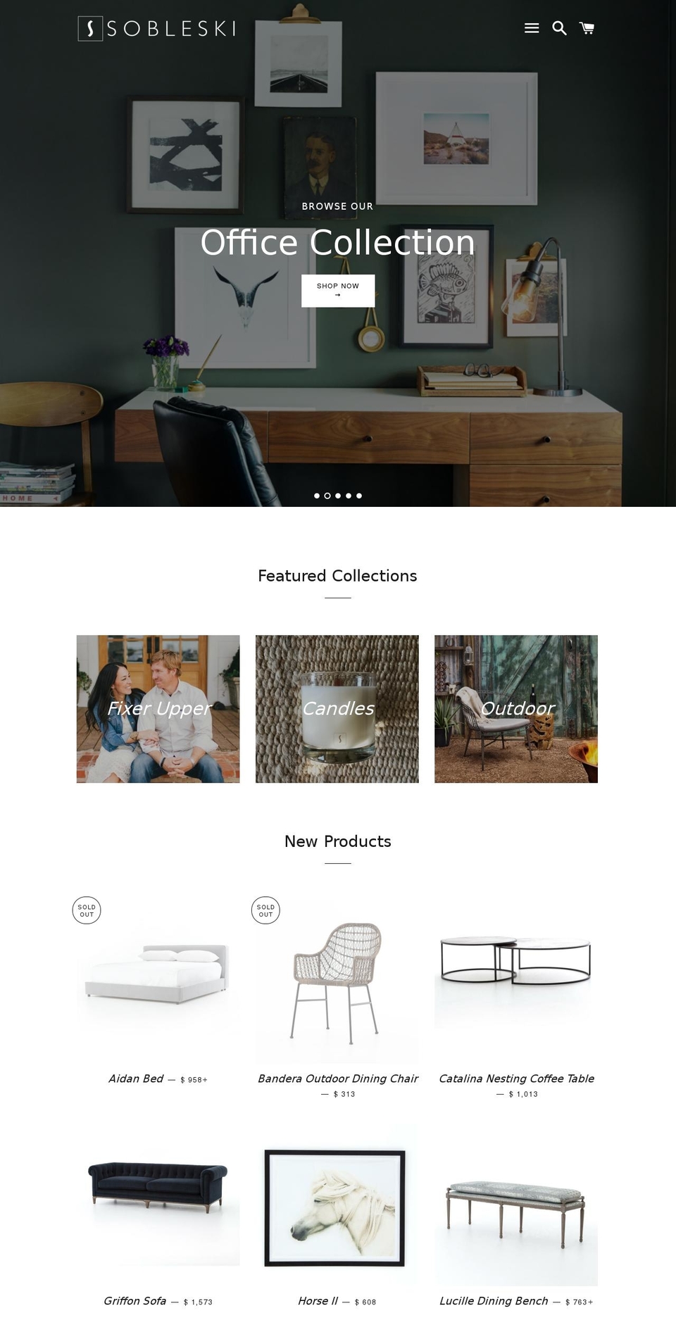 sobleski.com shopify website screenshot