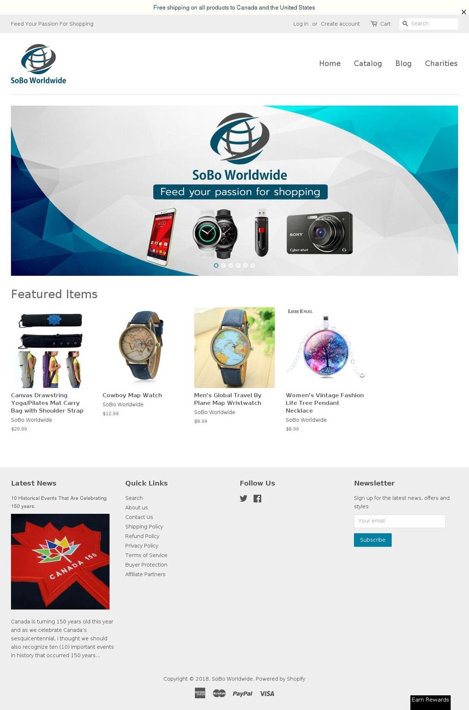 soboworldwide.com shopify website screenshot