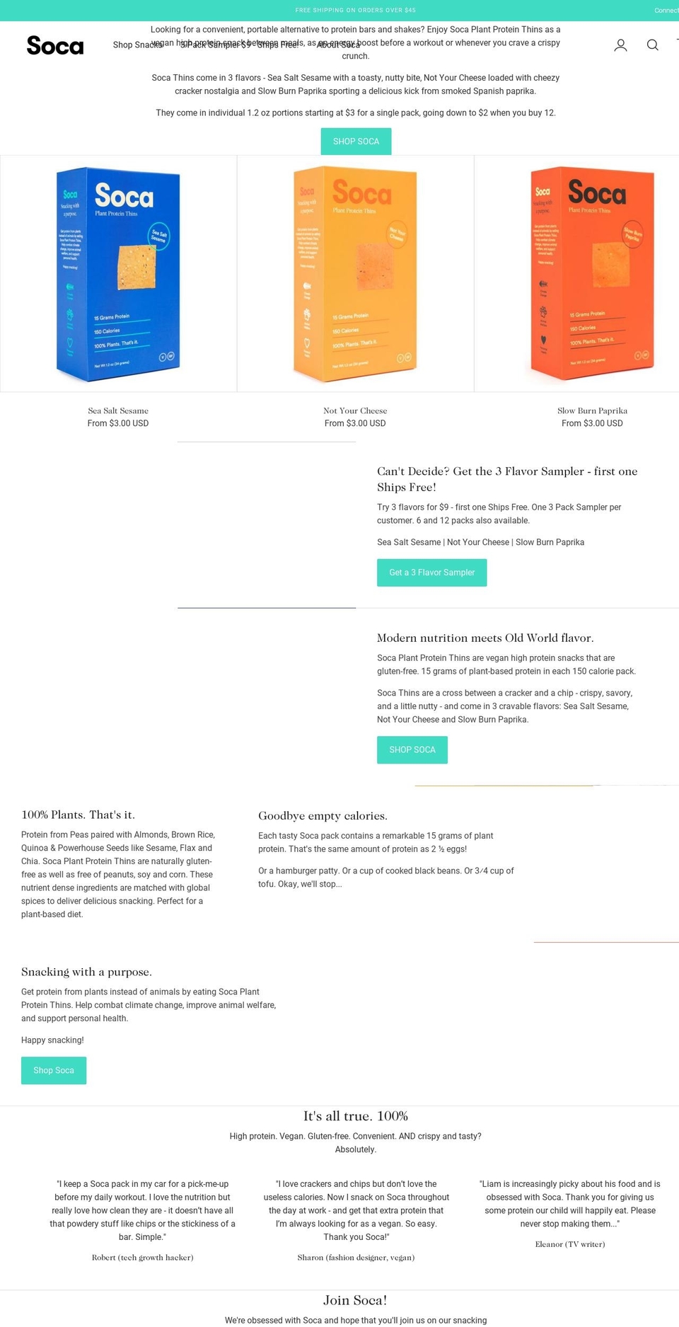 socafood.com — Shopify storefront screenshot