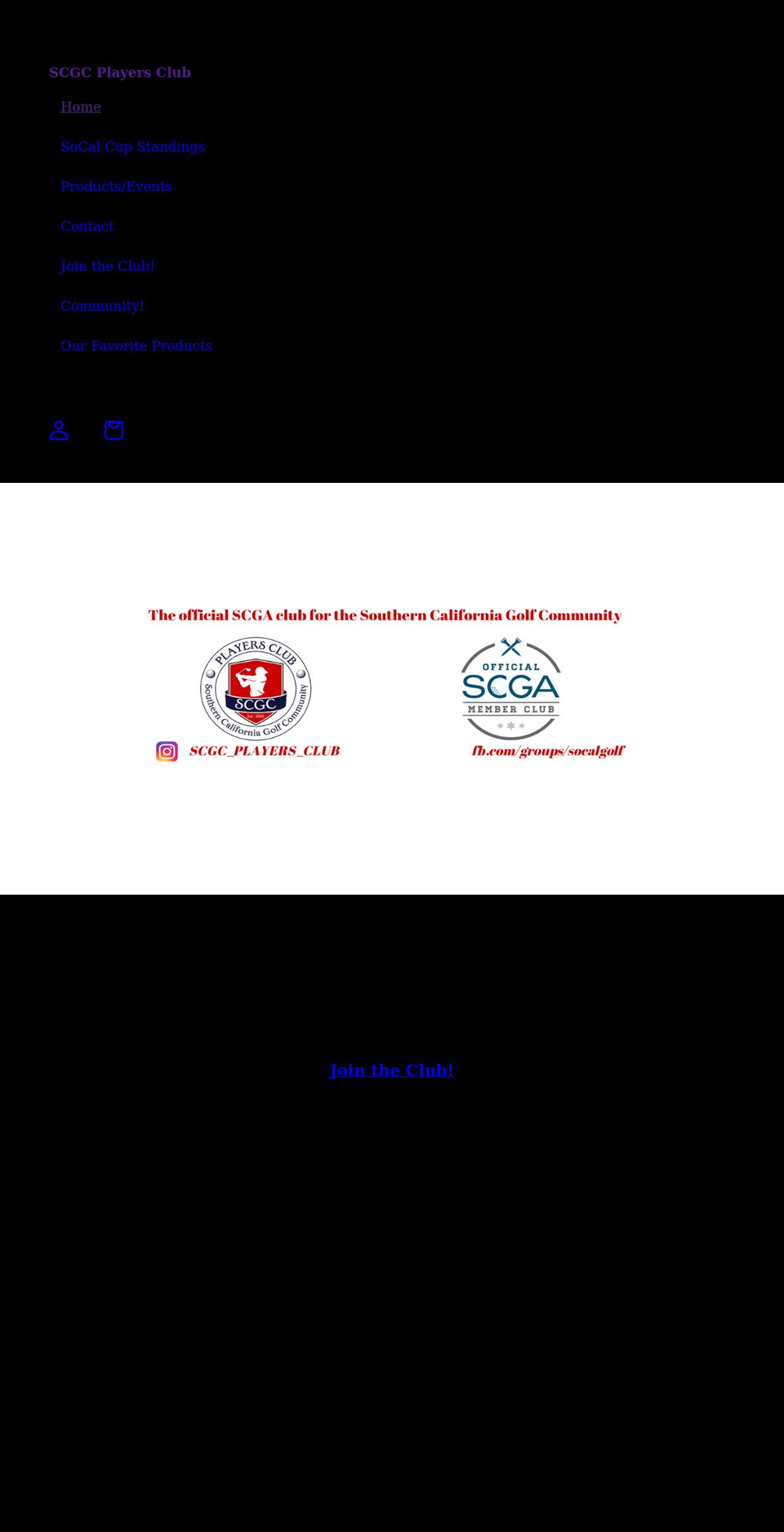 socalgolfers.com shopify website screenshot