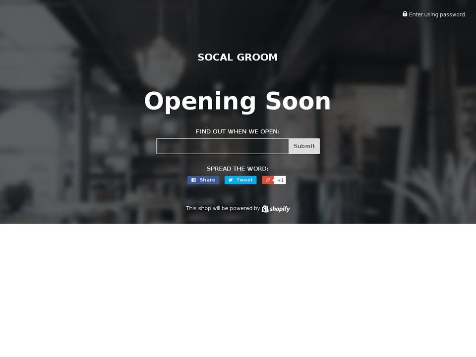 socalgroom.com shopify website screenshot