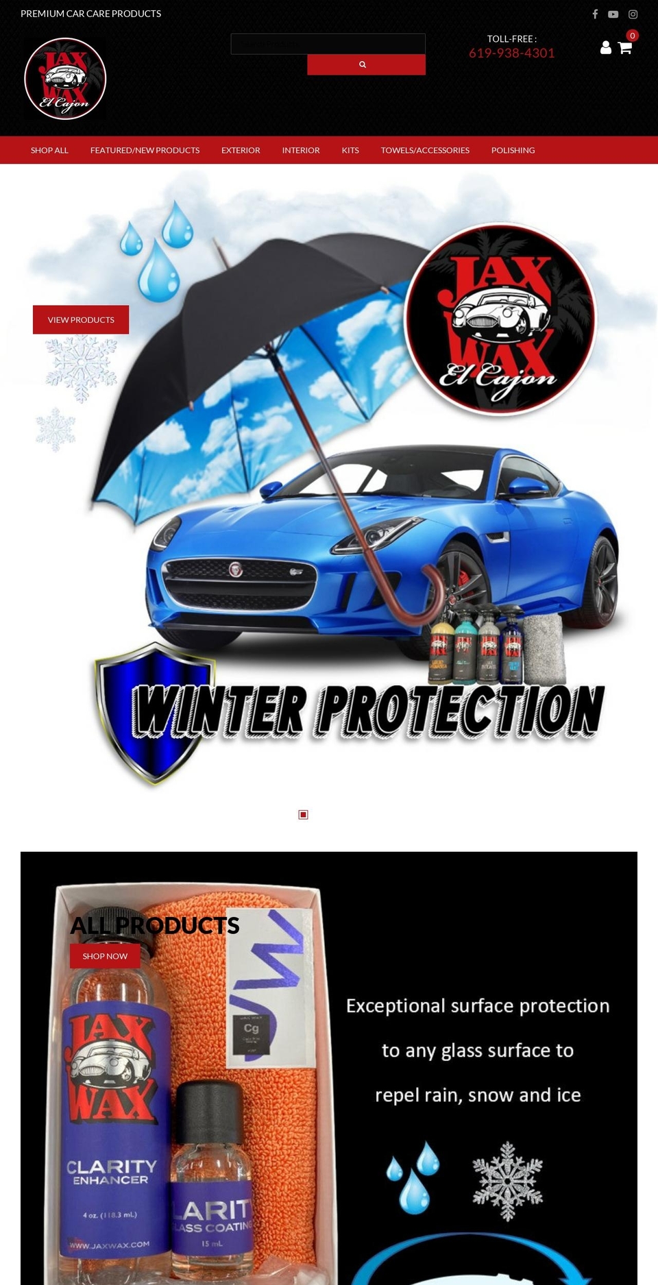 socaljaxwaxsd.com shopify website screenshot
