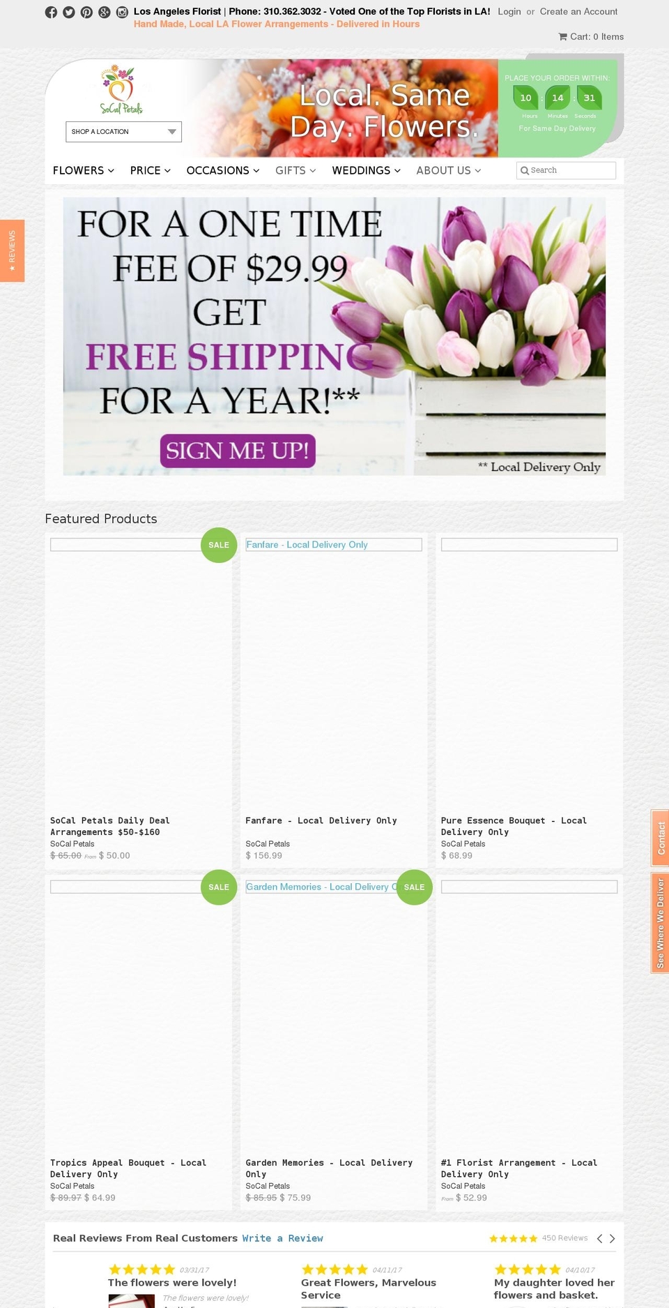 Tip Feature 10\/21\/16 Shopify theme site example socalpetal.net