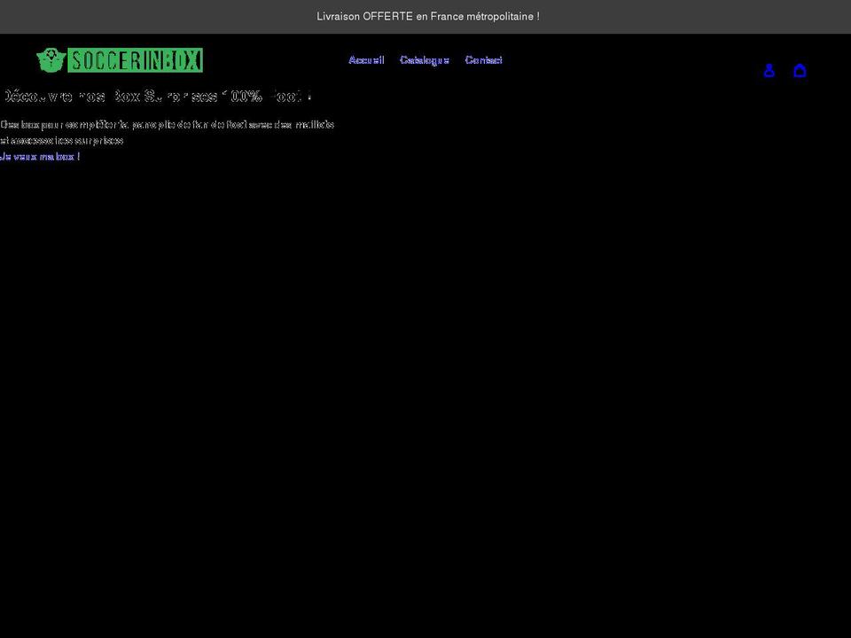 soccerinbox.net shopify website screenshot