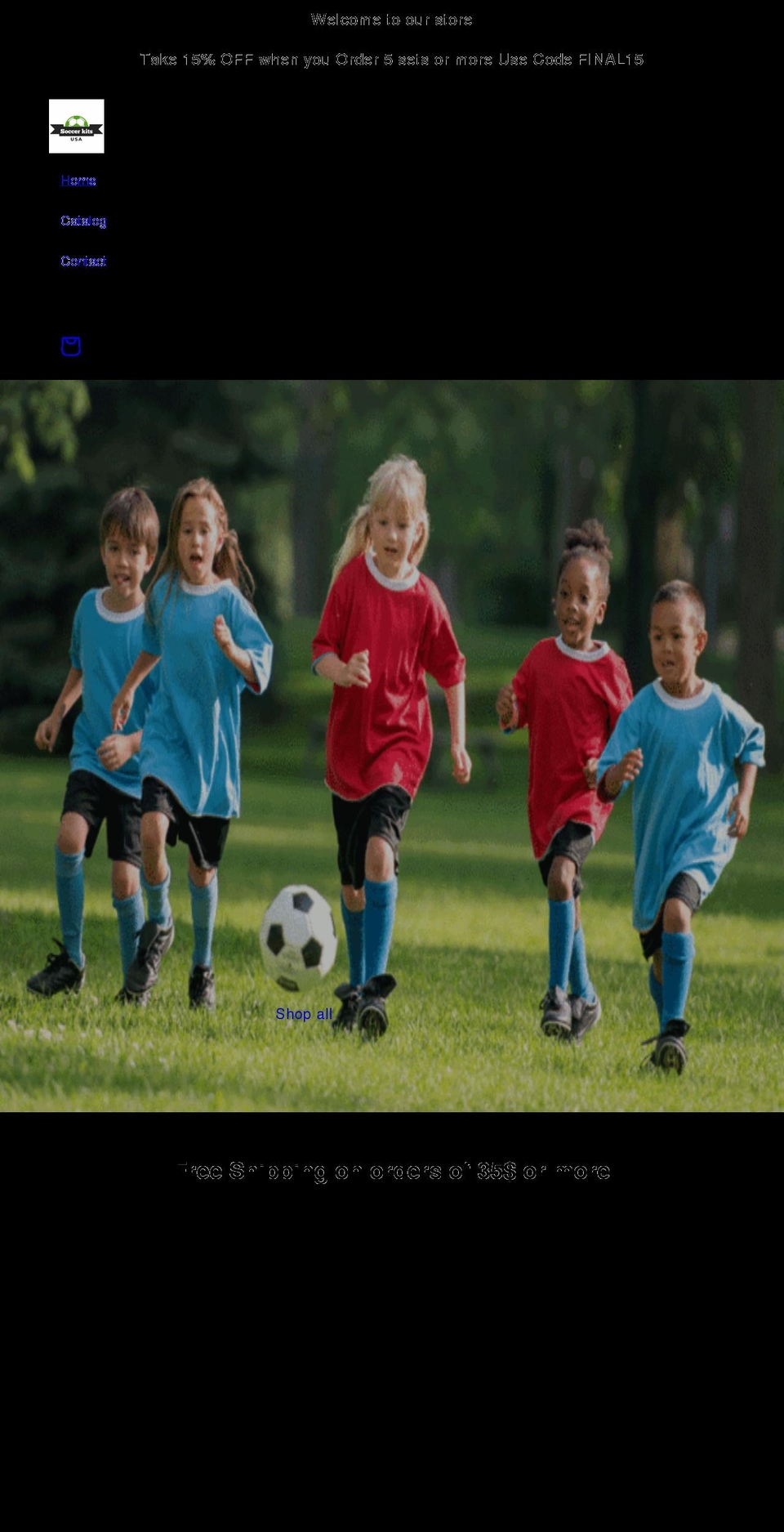 soccerkitsusa.com shopify website screenshot