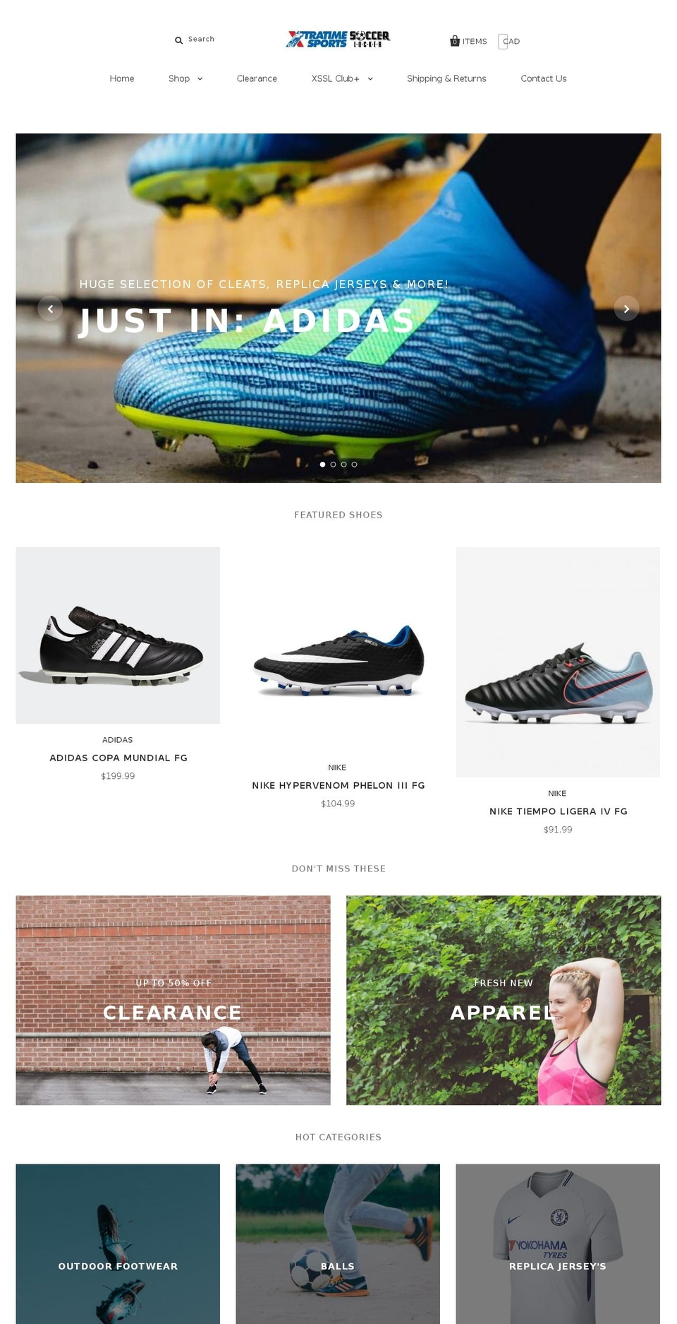 soccerlocker.ca shopify website screenshot