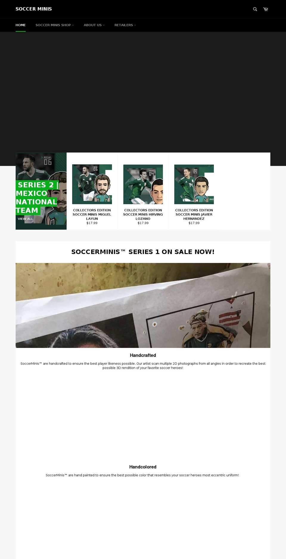 soccerminis.com — Shopify storefront screenshot