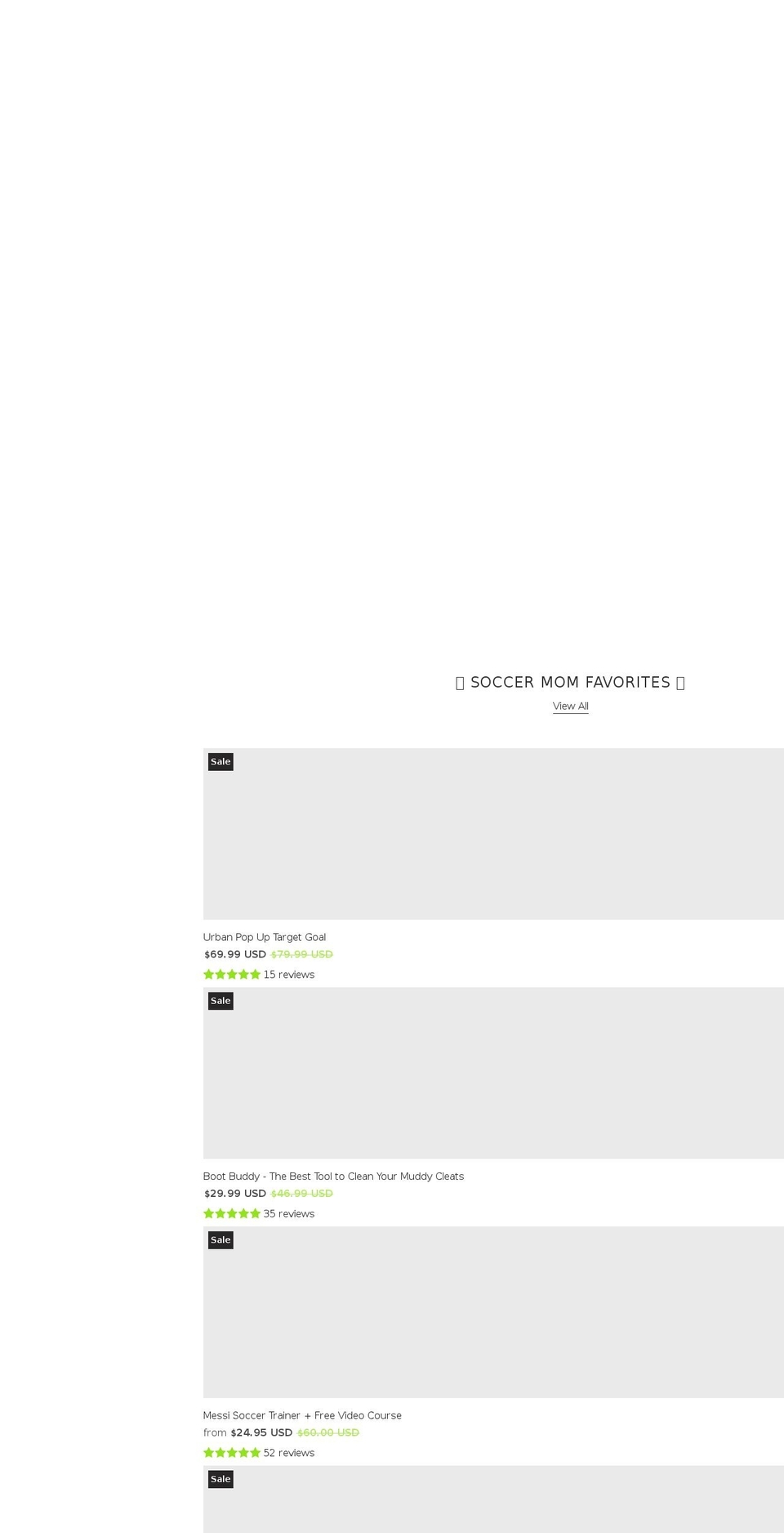 soccermomsshop.com shopify website screenshot