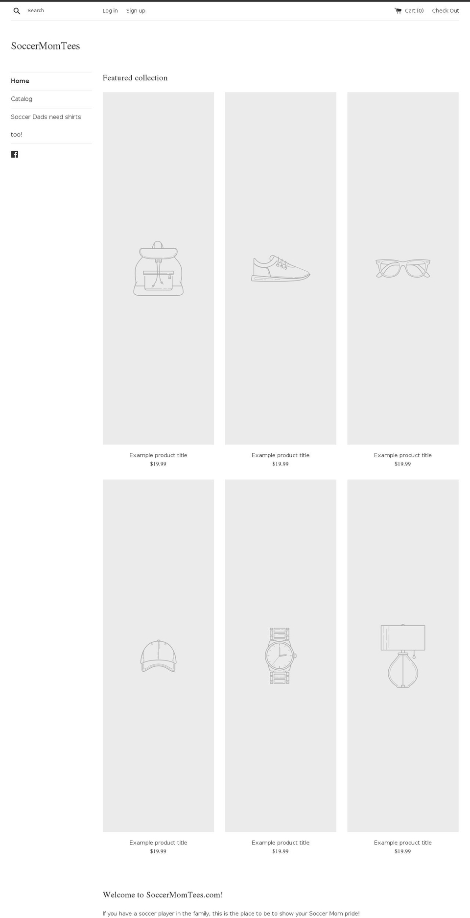 soccermomtees.com — Shopify storefront screenshot