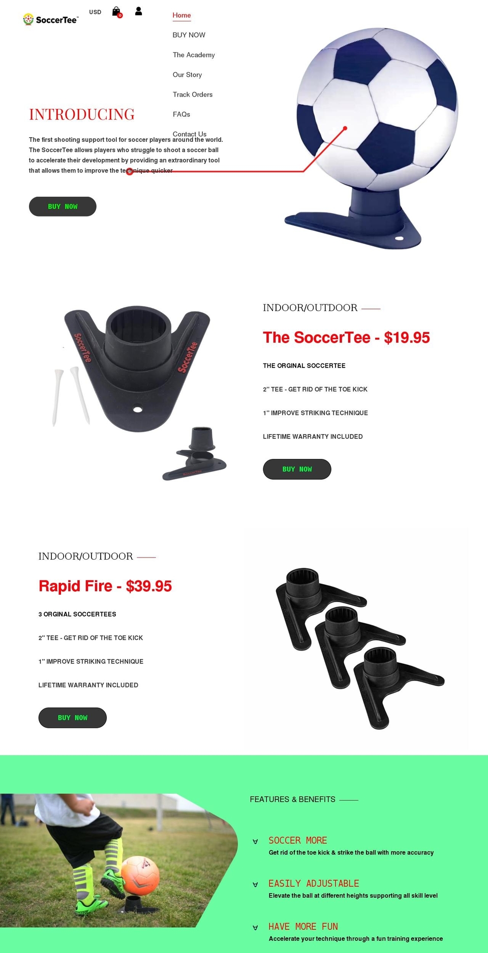 boom Shopify theme site example soccertee.com