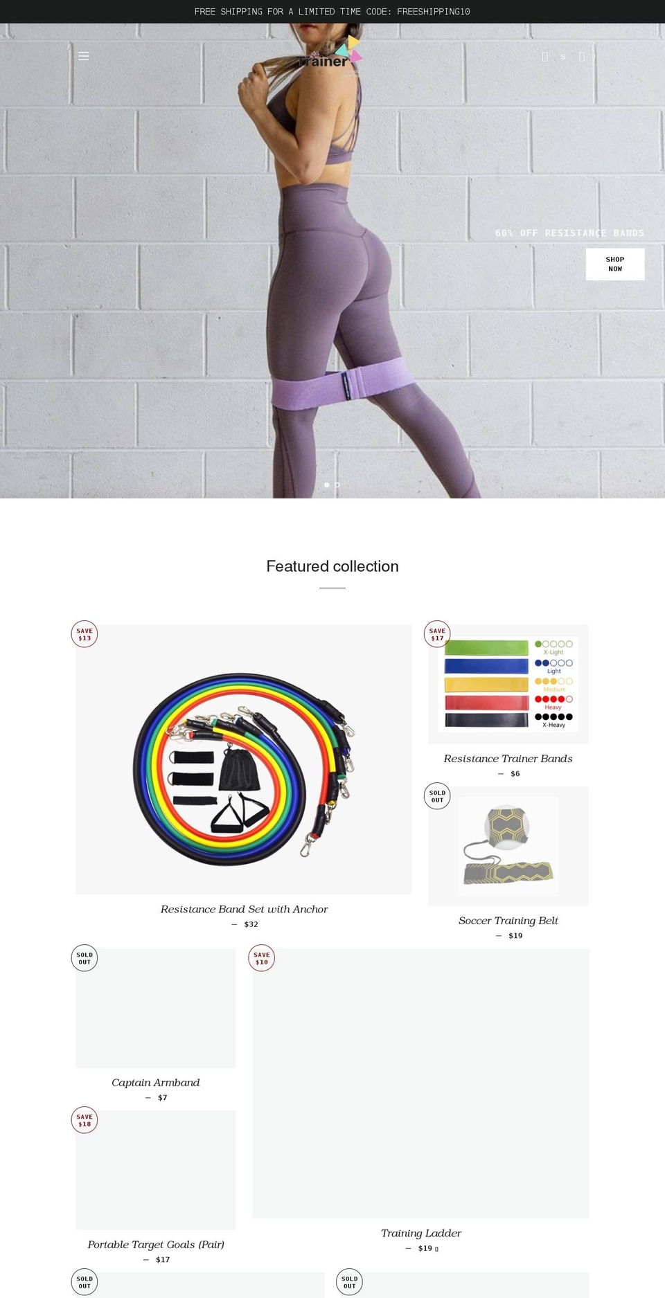 soccertrainingco.com shopify website screenshot