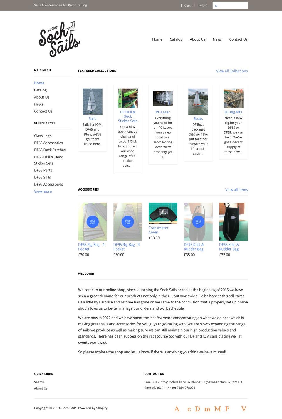 soch-sails.myshopify.com shopify website screenshot
