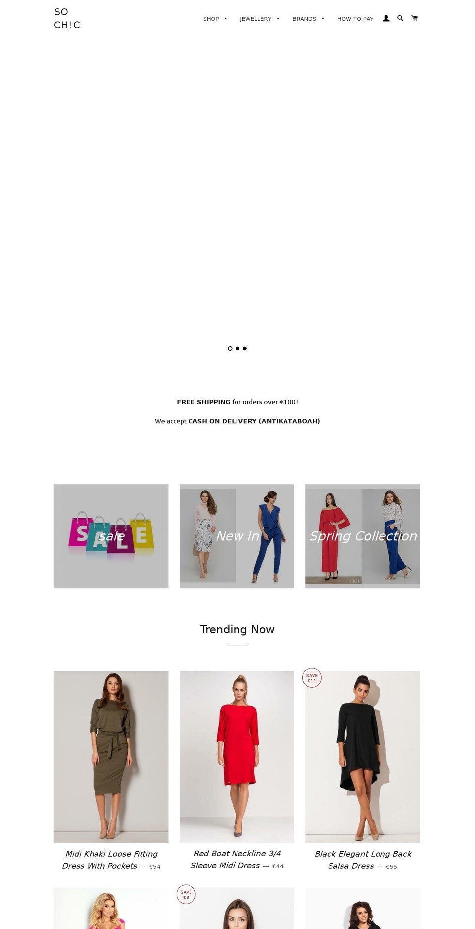 Brooklyn Shopify theme site example sochicboutique.net