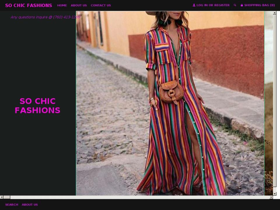 sochicfashions.com shopify website screenshot