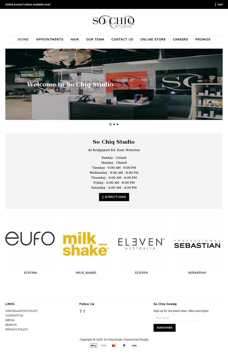 sochiqstudio.com shopify website screenshot