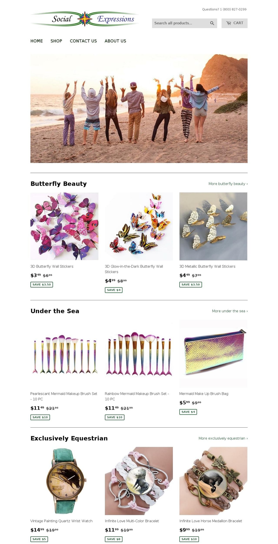 social-expressions.com — Shopify storefront screenshot