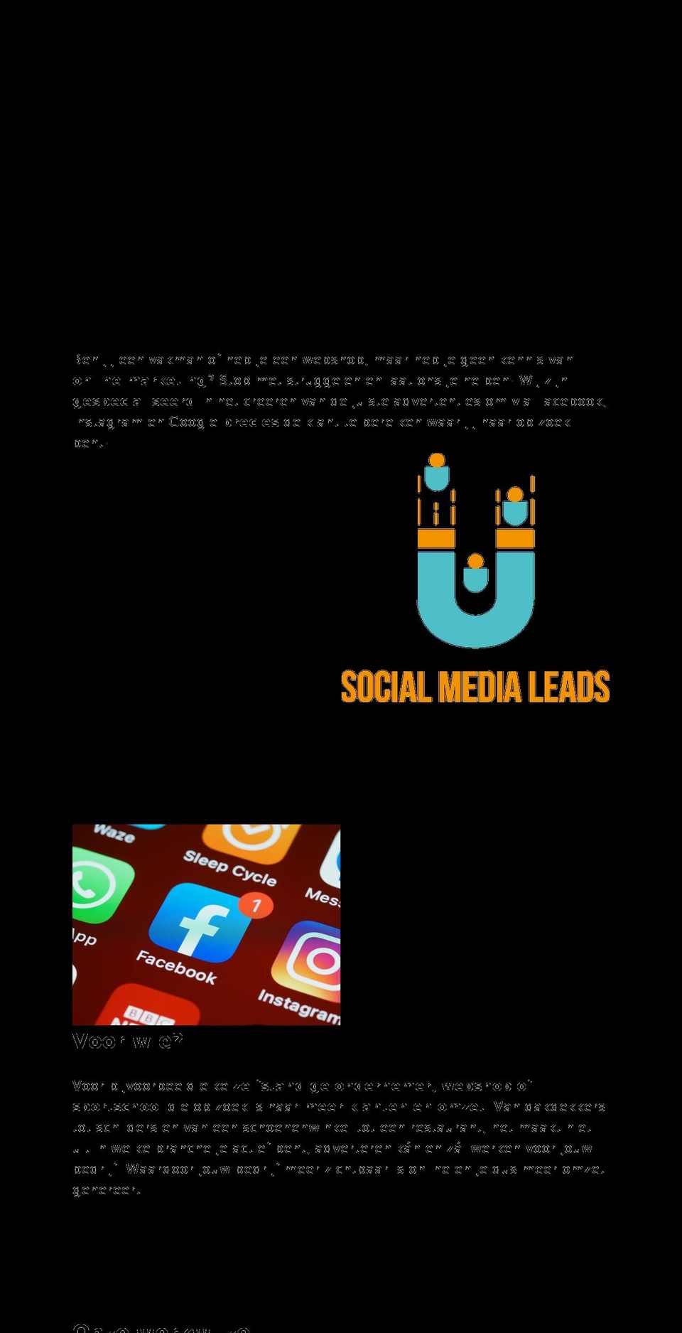 social-media-leads.nl shopify website screenshot