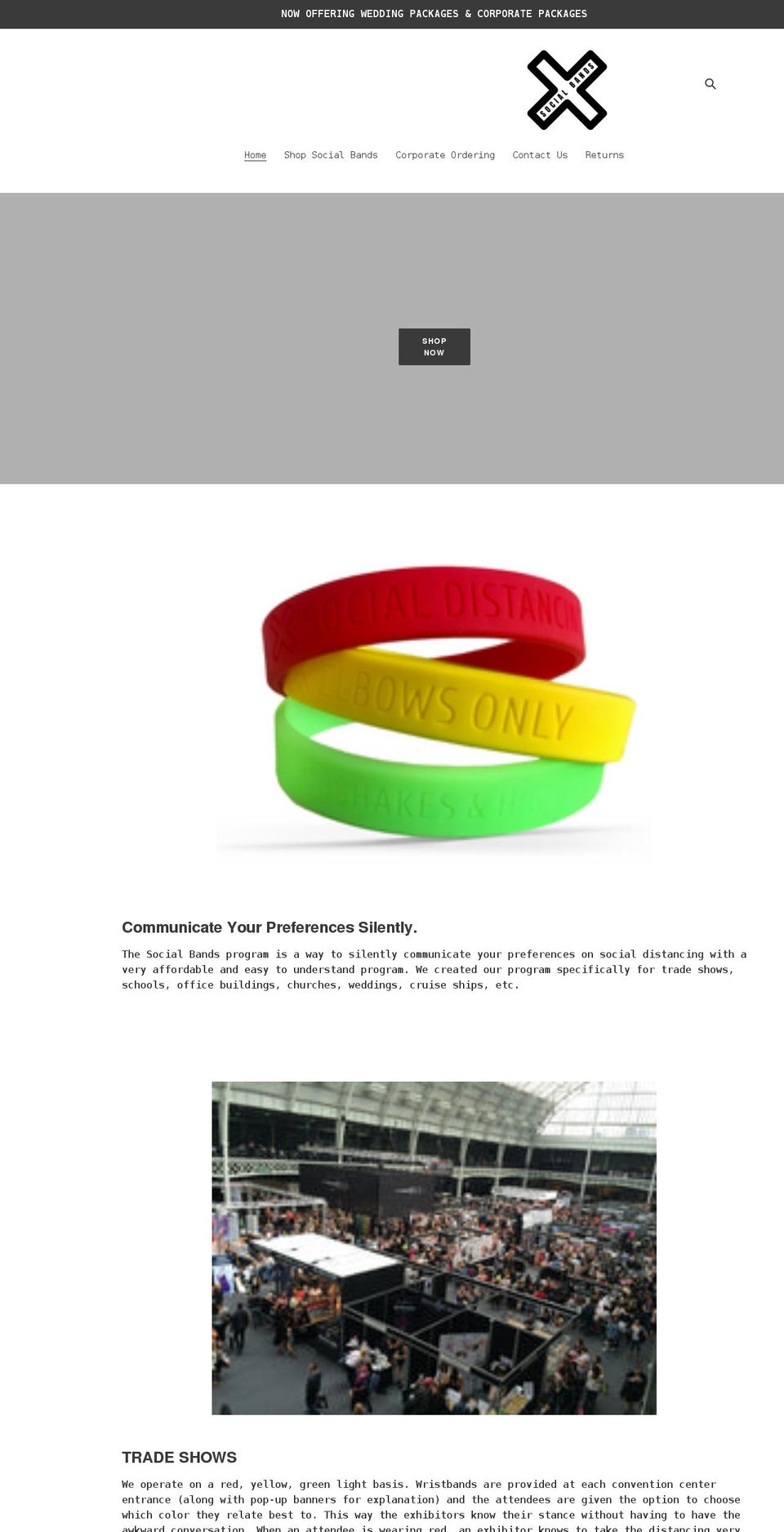 socialbandbands.com shopify website screenshot