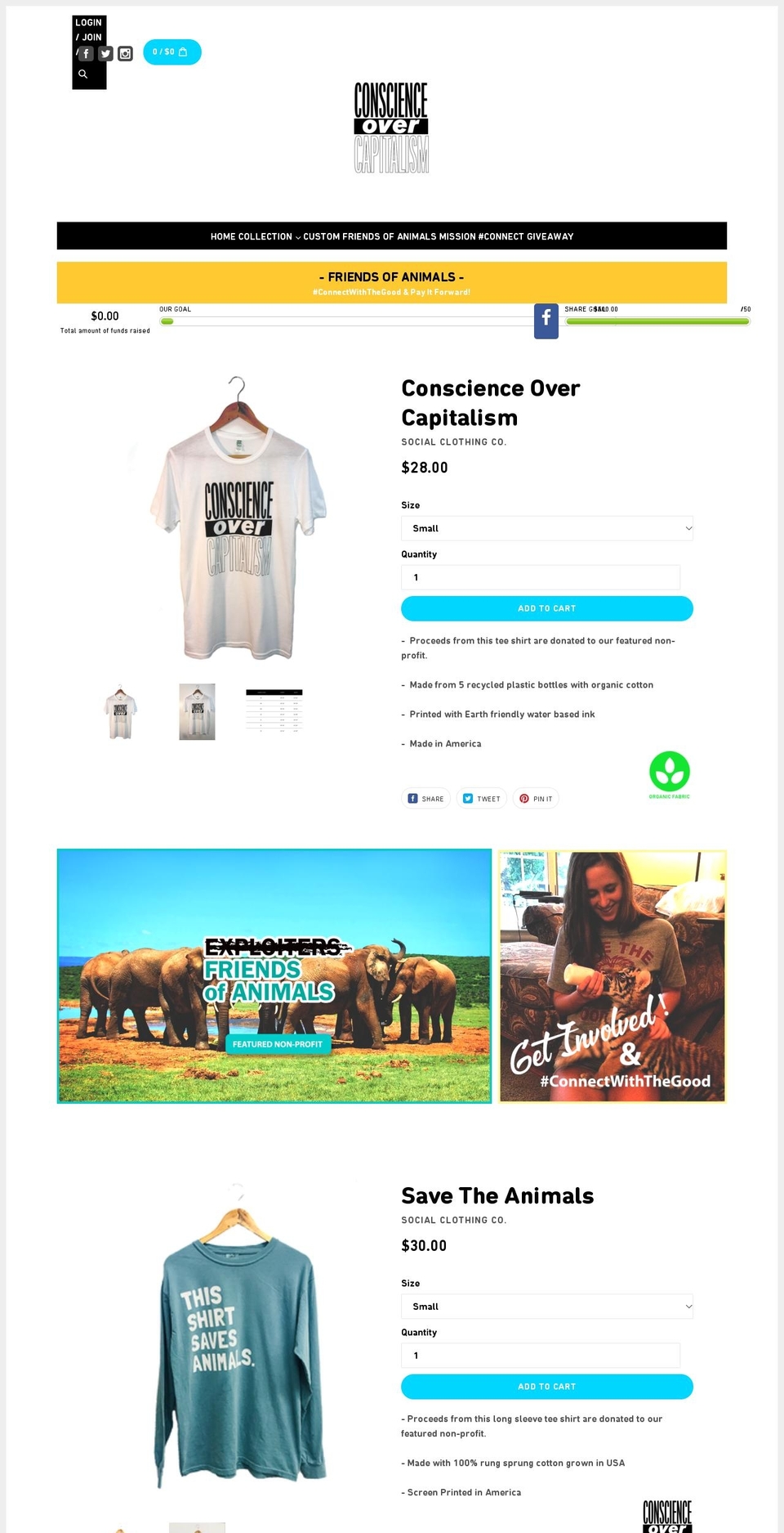 socialclothingco.com — Shopify storefront screenshot