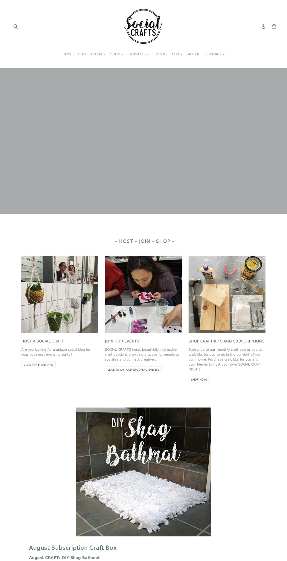 socialcrafts.com — Shopify storefront screenshot