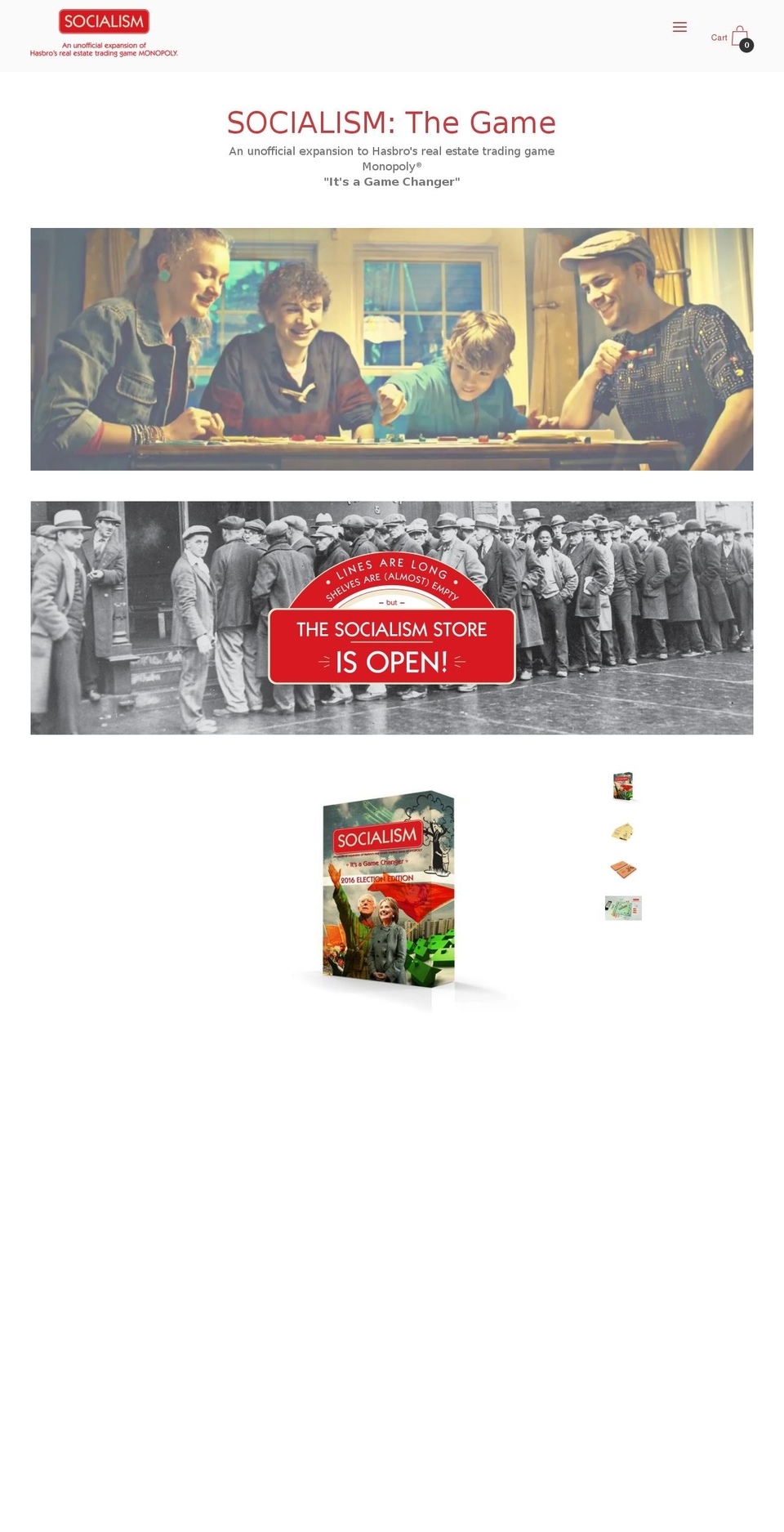 socialistmonopolygame.com shopify website screenshot