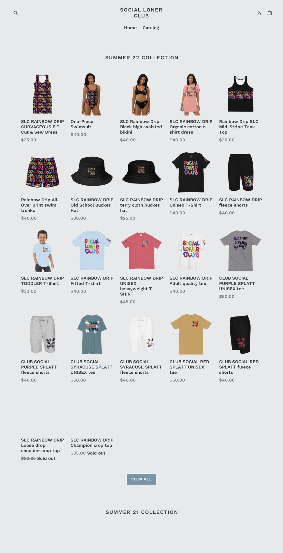 sociallonerclub.com shopify website screenshot