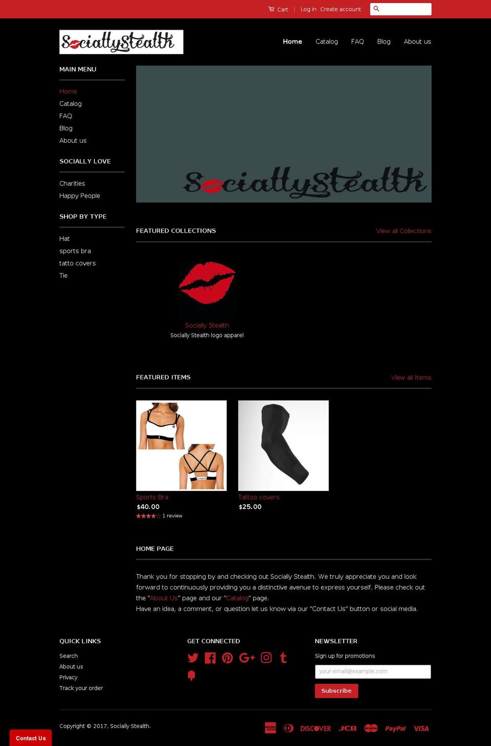 sociallystealth.com shopify website screenshot