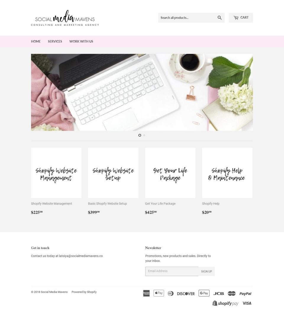 socialmediamavens.co shopify website screenshot