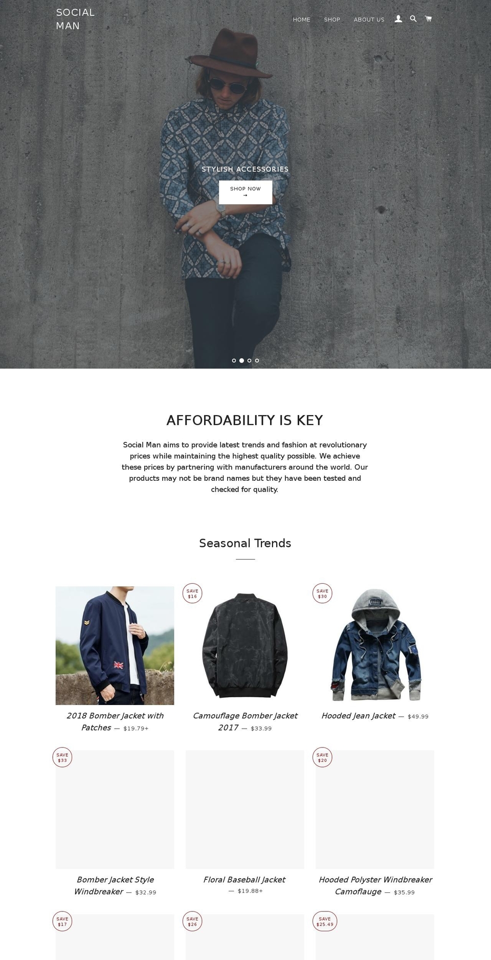 socialnman.com — Shopify storefront screenshot