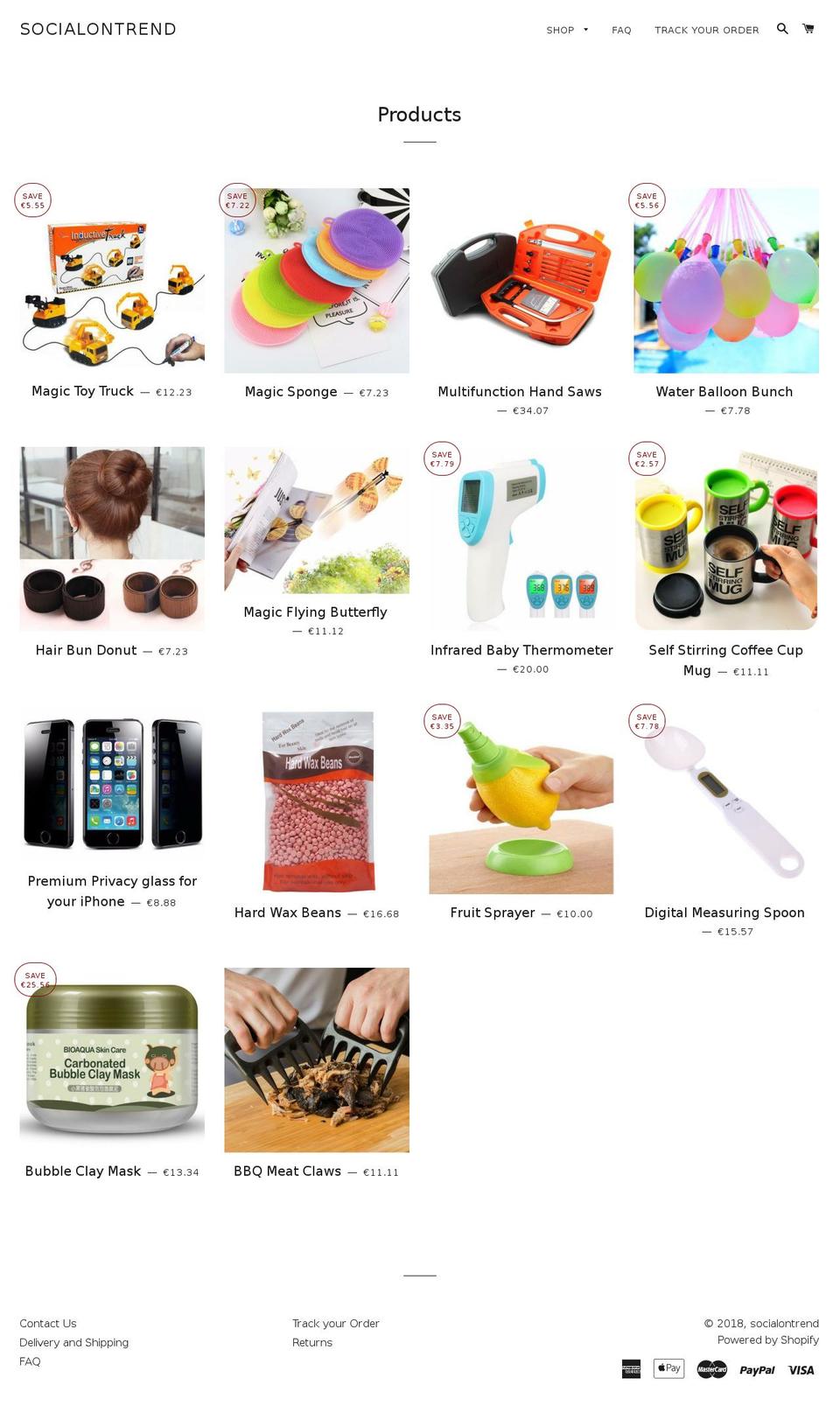 socialontrend.com — Shopify storefront screenshot