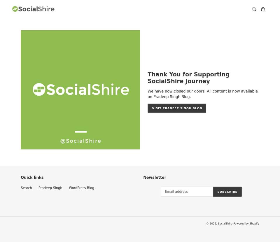 socialshire.com shopify website screenshot