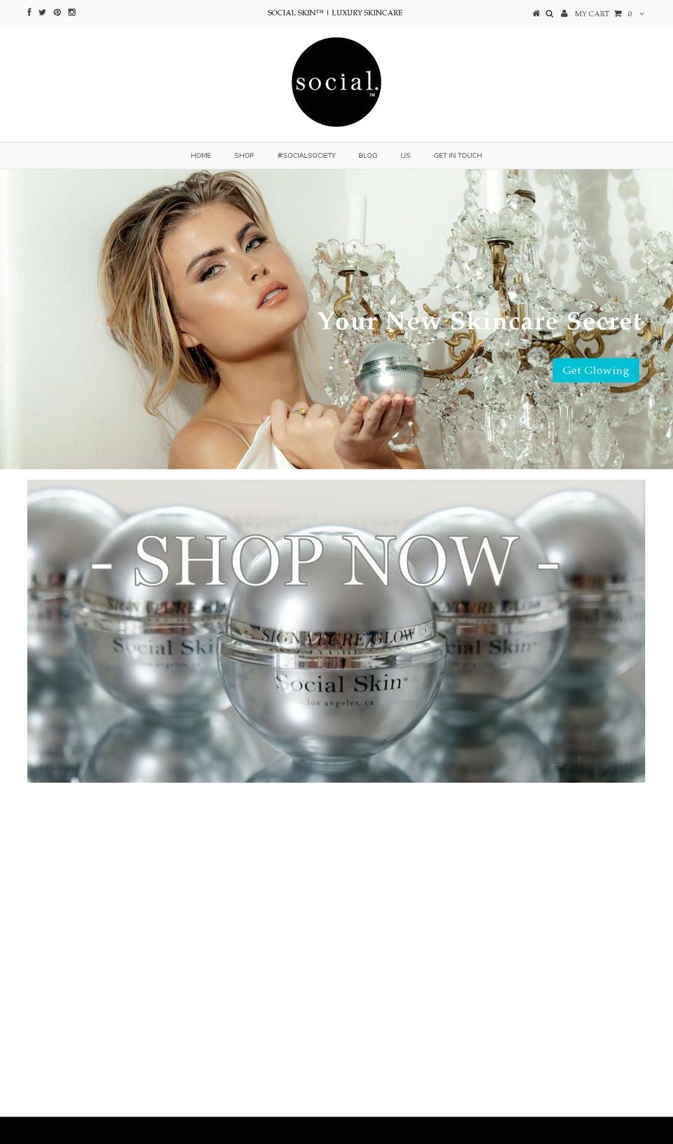 socialskincare.com — Shopify storefront screenshot