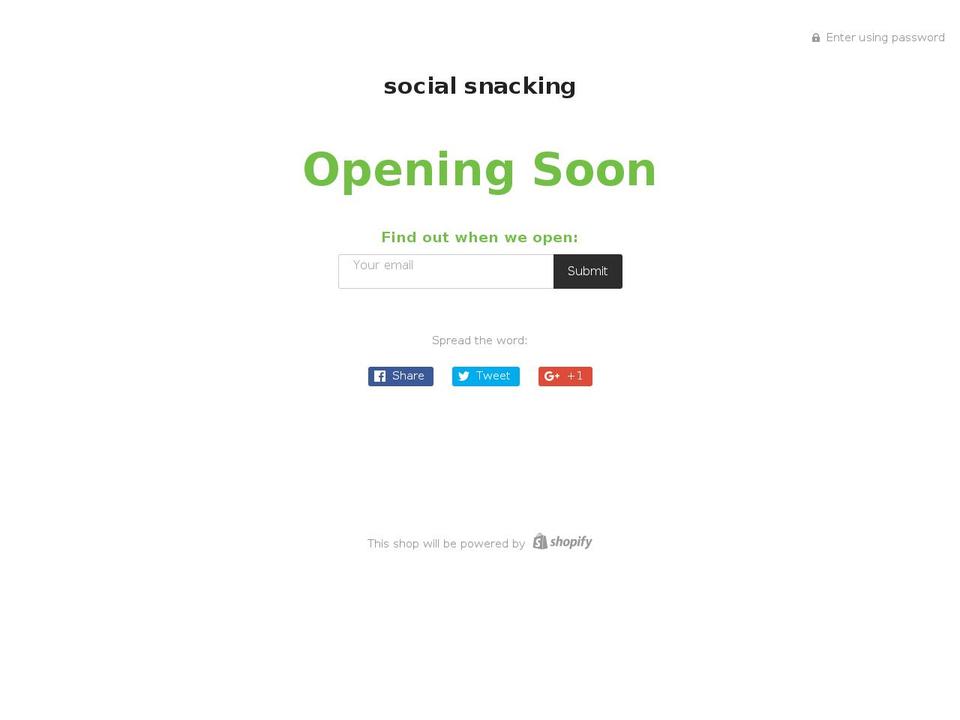 socialsnacking.com — Shopify storefront screenshot