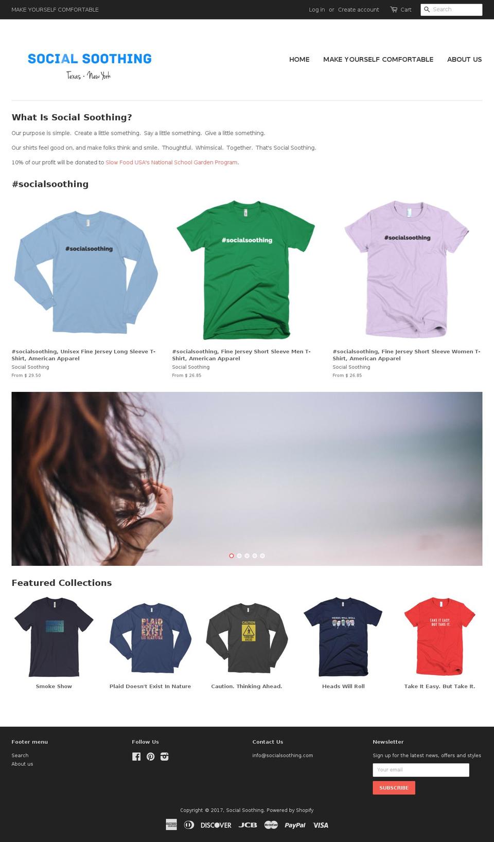 socialsoothing.com shopify website screenshot