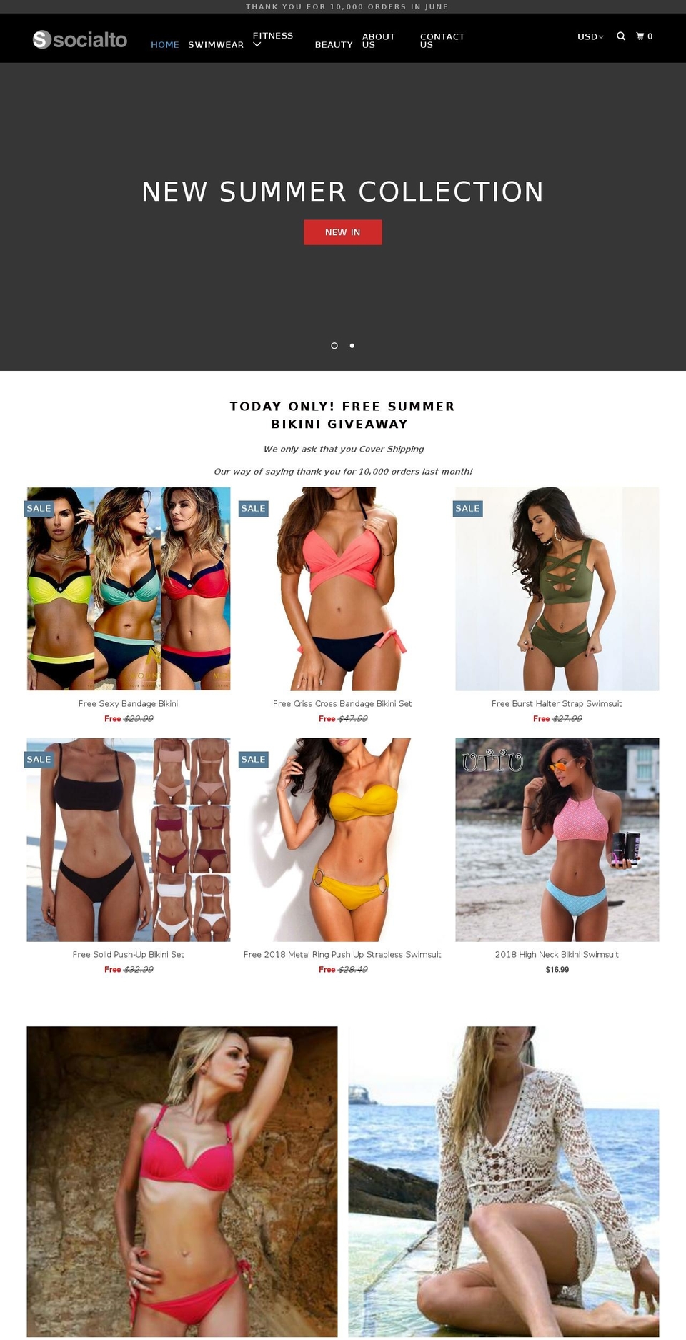 socialto.com — Shopify storefront screenshot