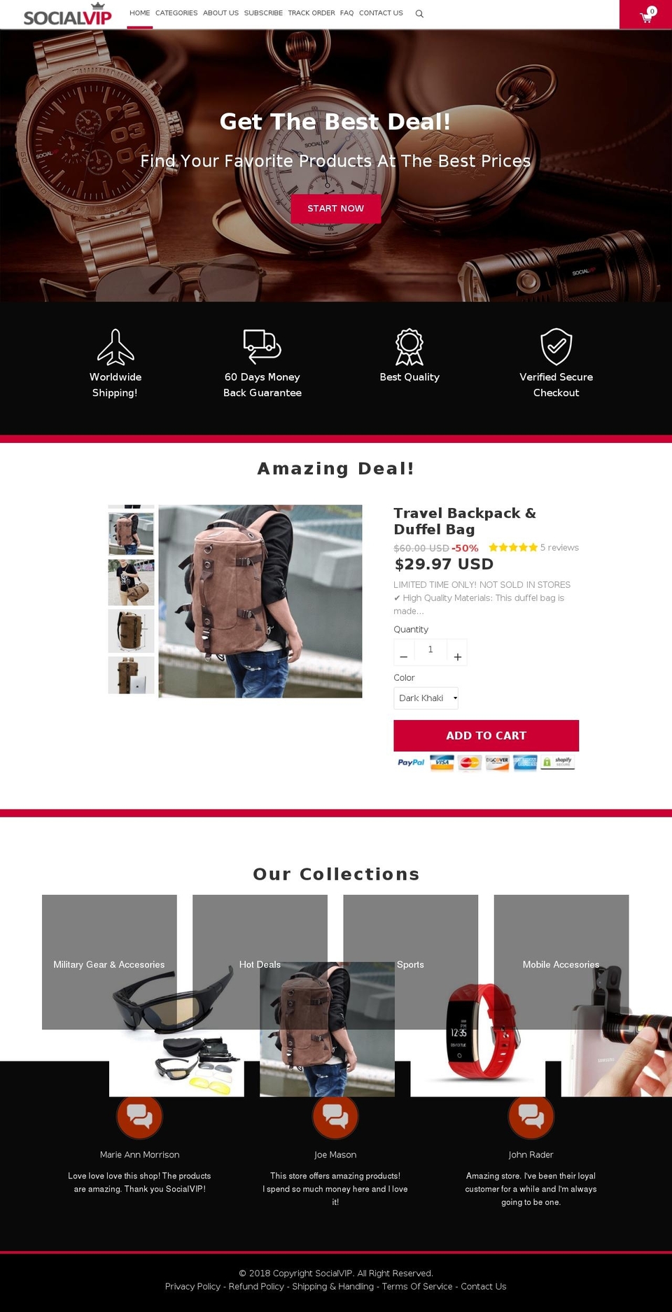 konversion-theme Shopify theme site example socialvip.co