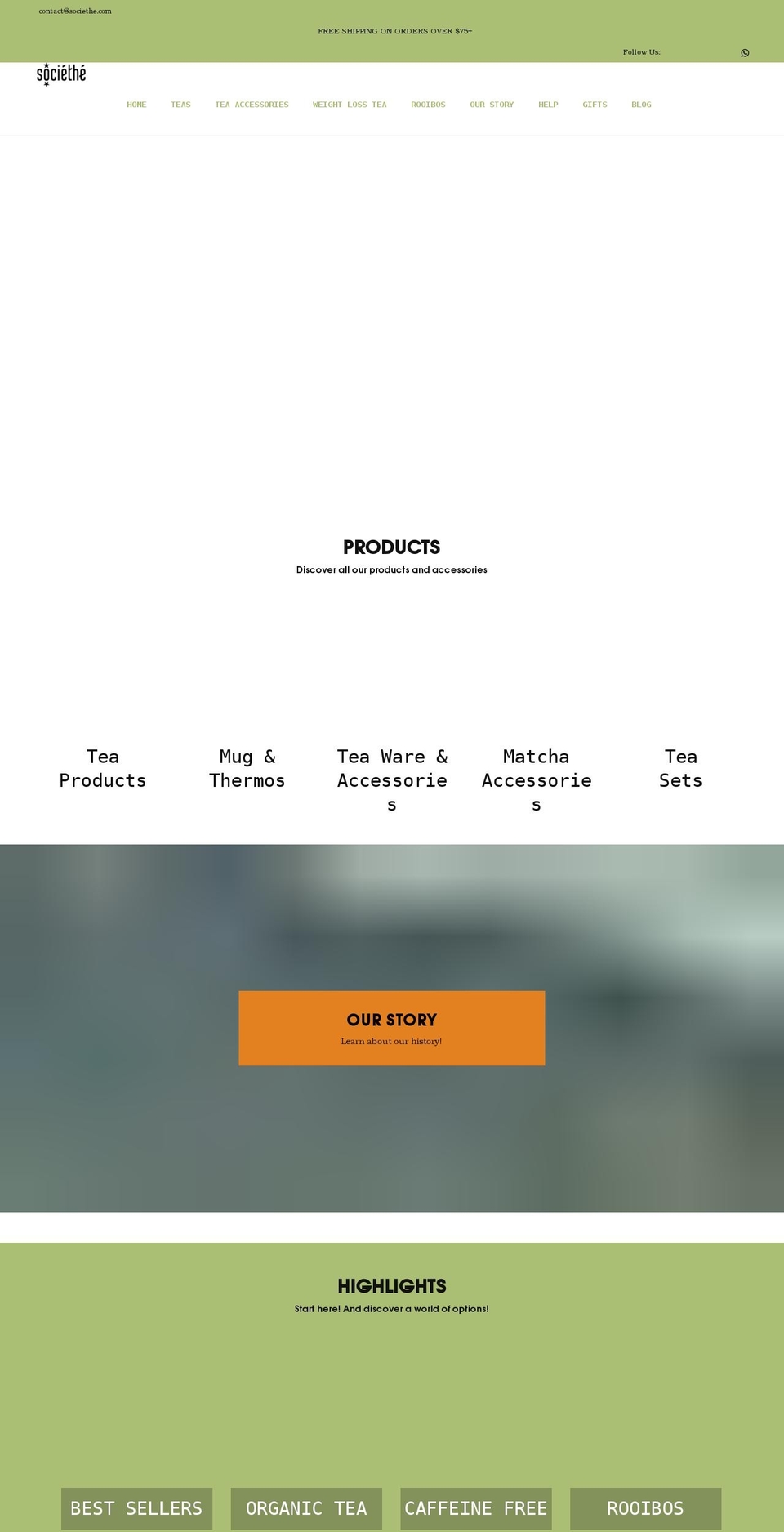 societhe.com shopify website screenshot