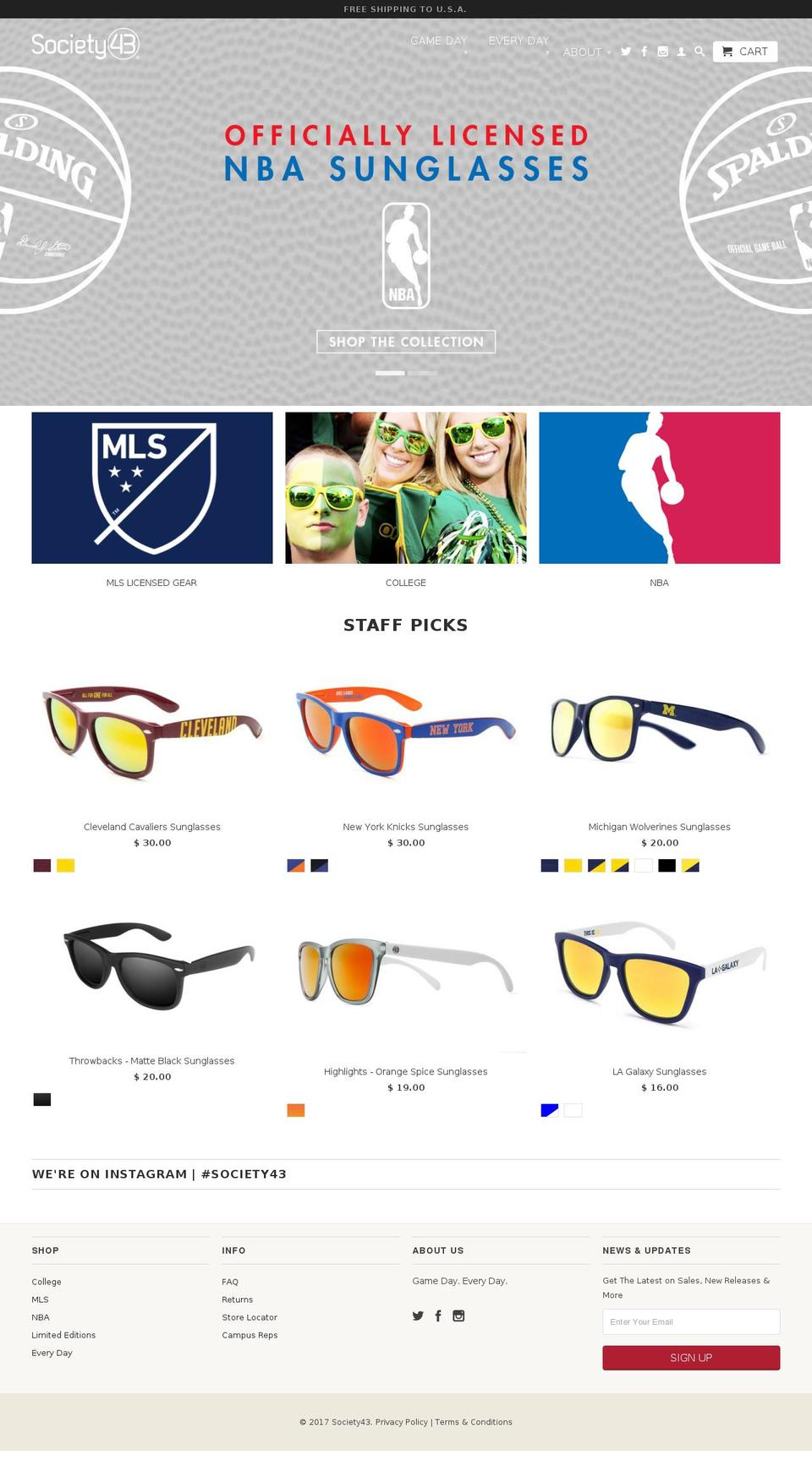 society43.com shopify website screenshot