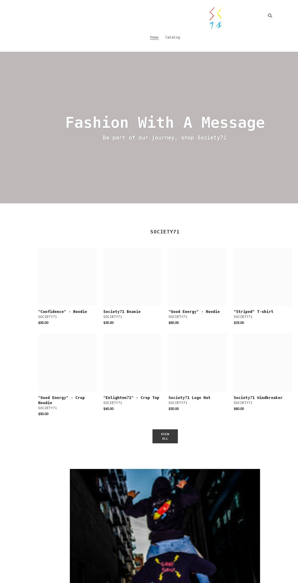 society71.com shopify website screenshot