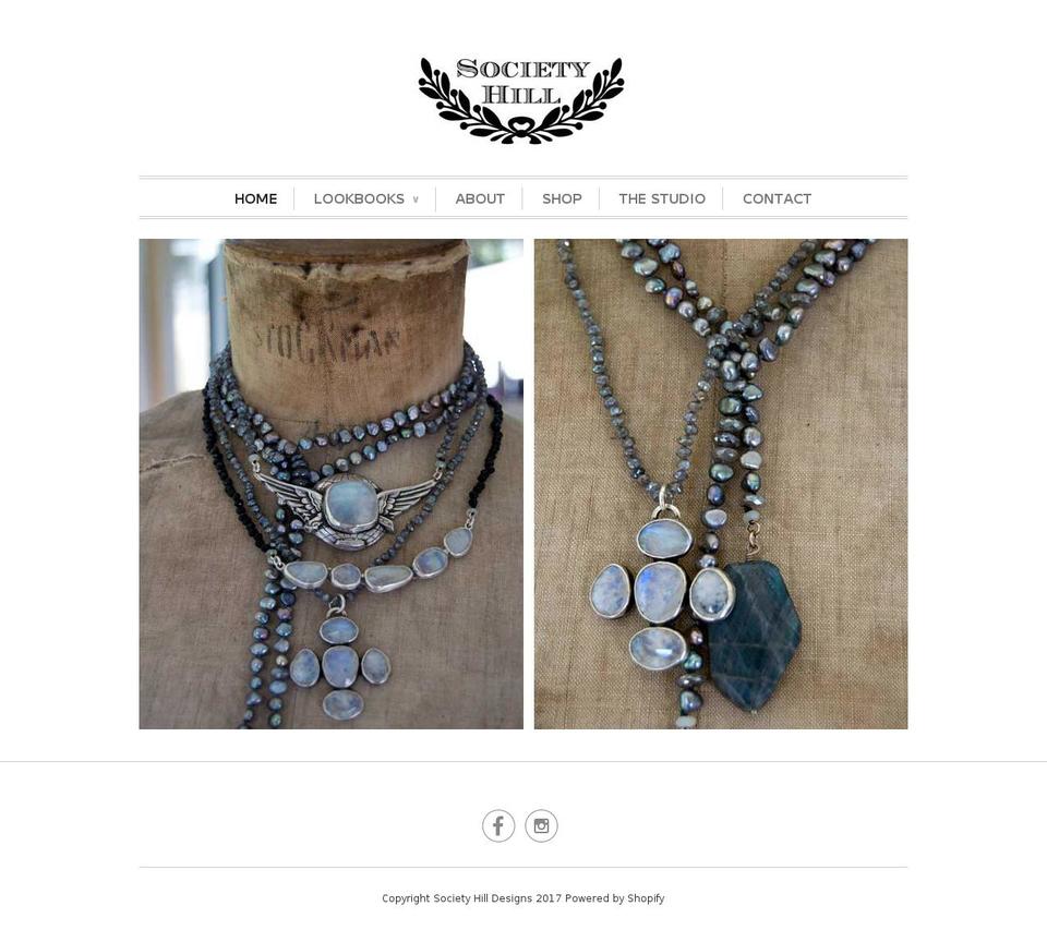 societyhilldesigns.com shopify website screenshot